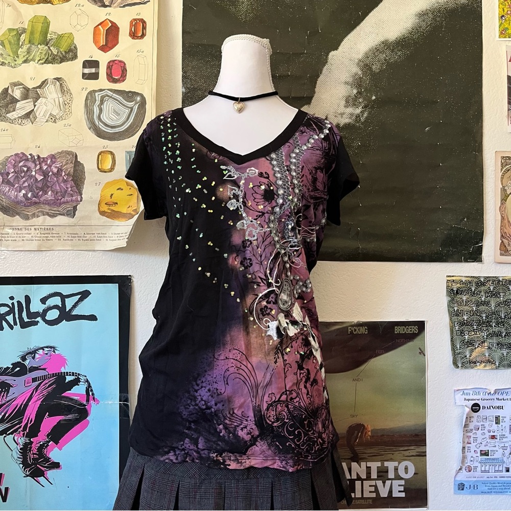 🎀 Y2K Mall Goth Maximalist Tee 🎀
